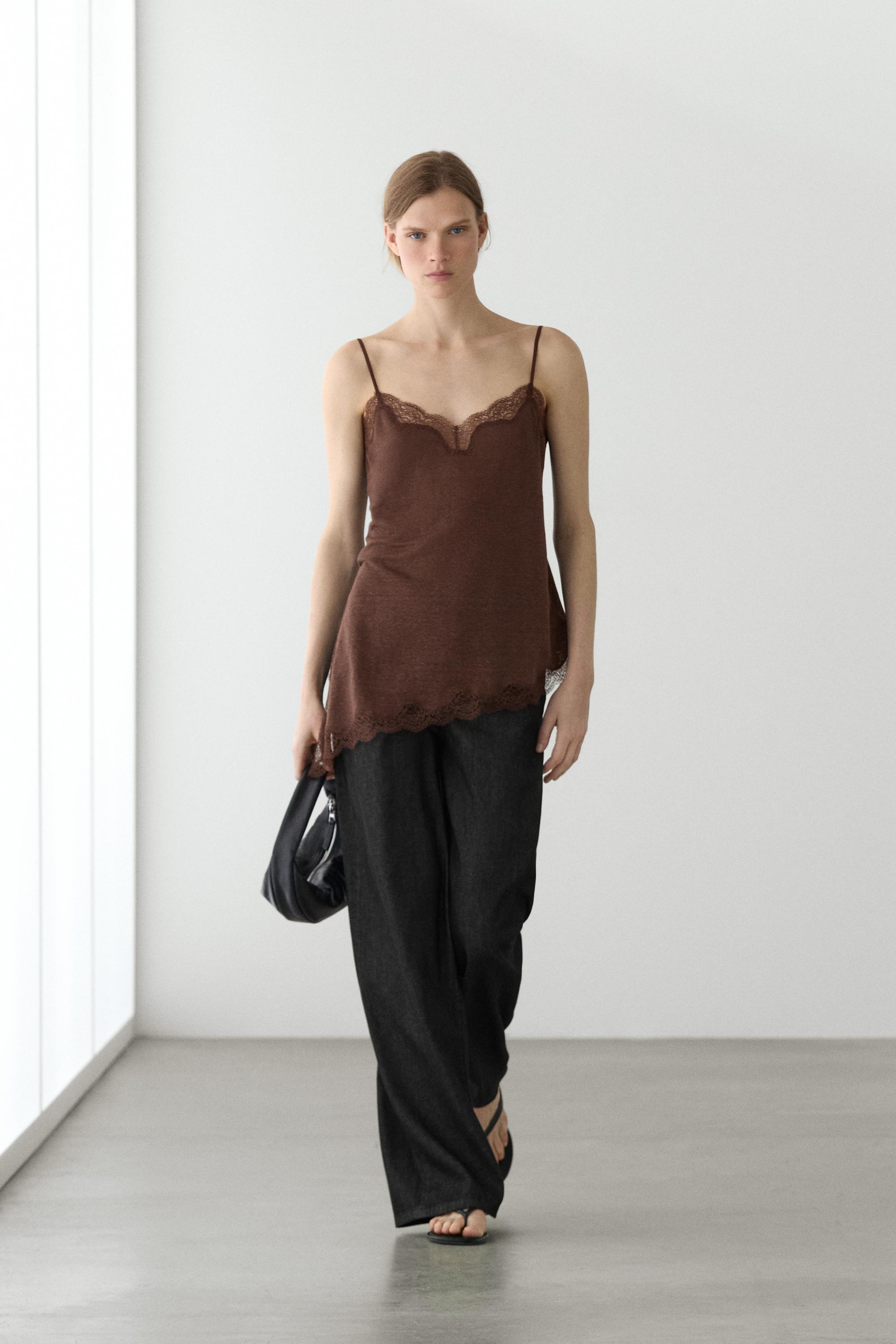 Top asymétrique en lin mélangé